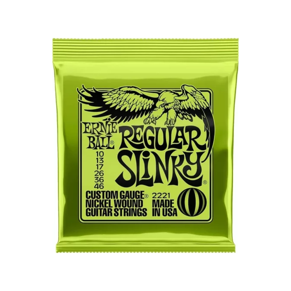 Cuerdas Guitarra Eléctrica Ernie Ball 2221 Regular Slinky 10-46 Tienda de musica Lima Peru