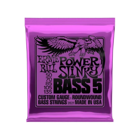 Cuerdas de Bajo Eléctrico Ernie Ball 2821 Power Slinky 50-135 tienda de musica lima