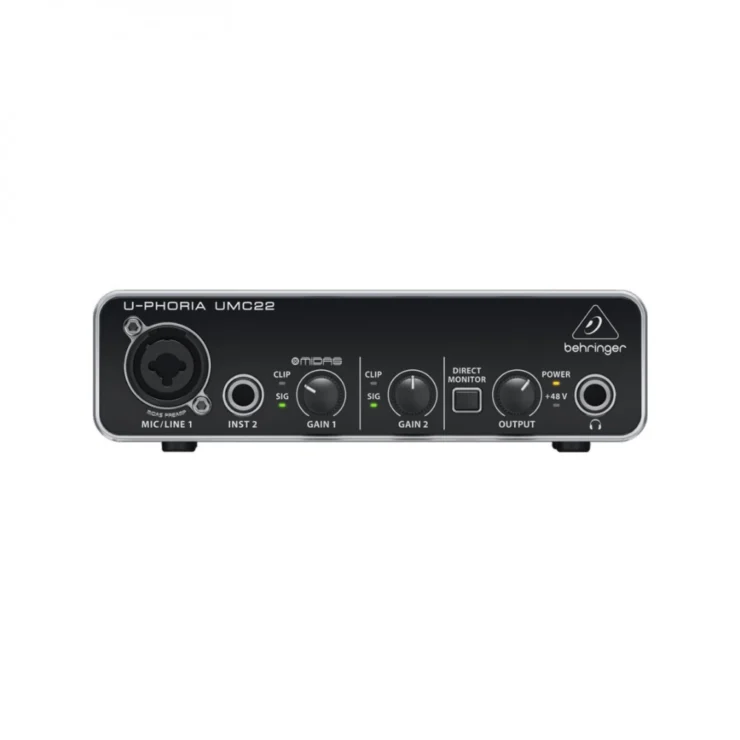 Interfaz de Audio USB Behringer U-Phoria UMC22 tienda de musica lima